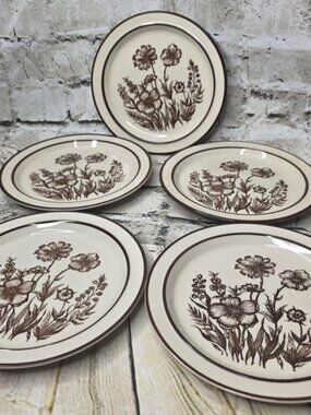 5 Indian Summer by Sango Design Four Salad Plates 7” Japan